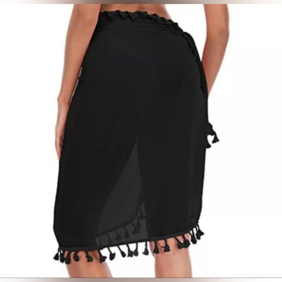 Women's Swim Accessories Pom pom Sarong Coverup - Picture 3 of 6